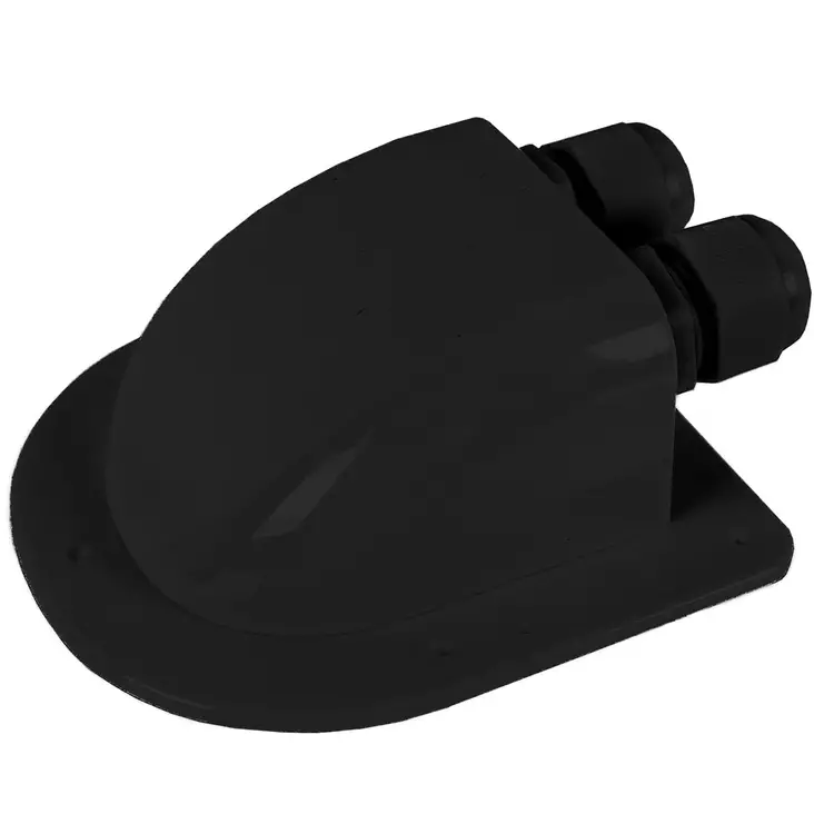 Arctic marine läpivientikotelo kahdelle johdolle musta - Veneen läpiviennit ja putkiosat - 6418536032725 - 1