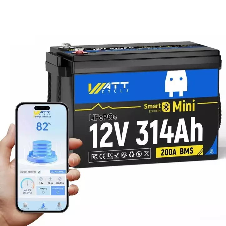 314ah lifepoakku itse lämpenevä bluetoothilla asuntoautoon - LifePO4-akut - 6438471354355 - 1