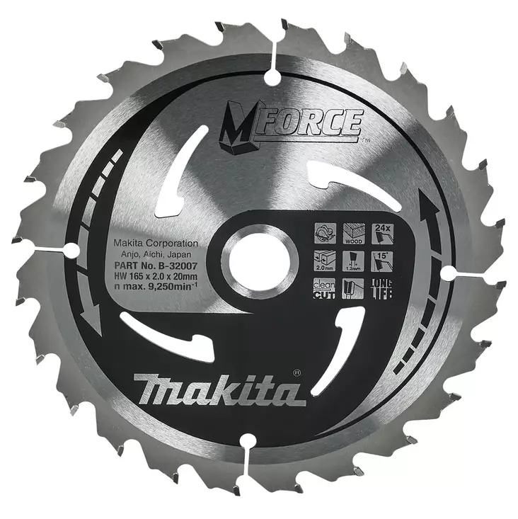 Makita sirkkelinterä 165mm 24h - Sirkkelinterät - 088381420815 - 1