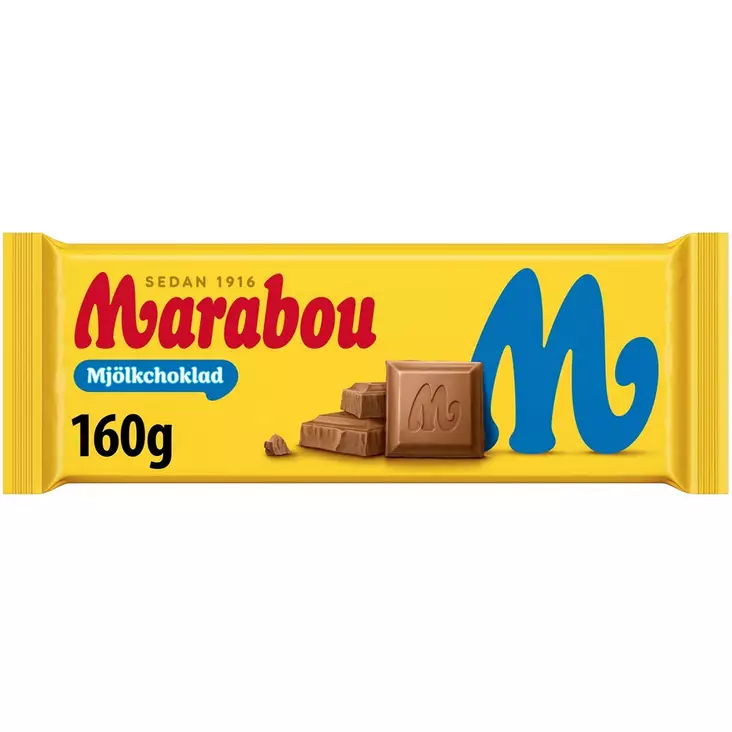 Marabou maitosuklaa 160g - Suklaalevyt ja konvehdit - 7622202238475 - 1