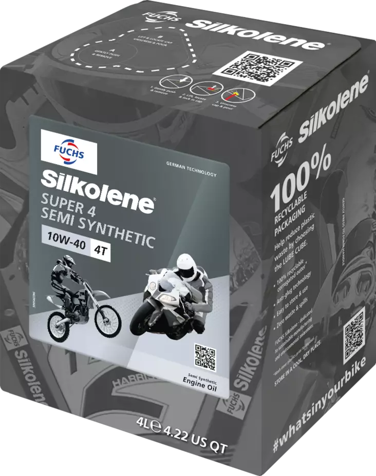 Moottoriöljy 4L 10W-40 Silkolene Super 4 Cube - Moottoriöljyt - 5031131763545 - 2