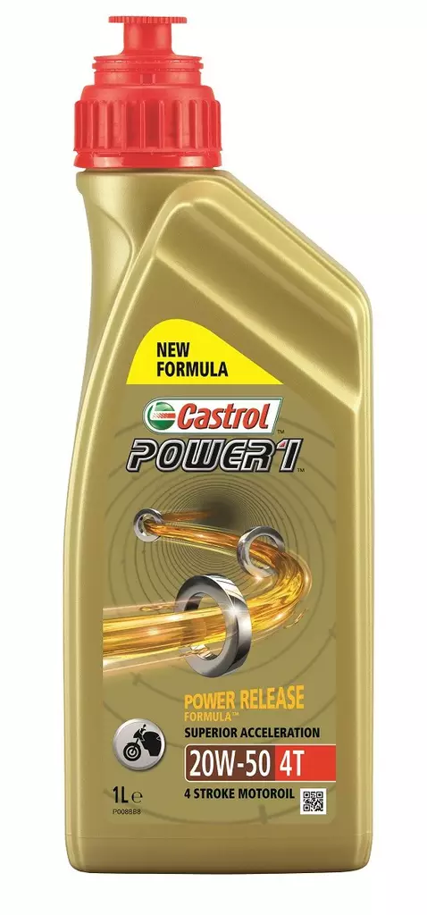 Moottoriöljy Castrol Power 1 4T 20W-50 (ACT>EVO 4T) 1 L - 4-tahti öljyt - 4008177183065 - 2