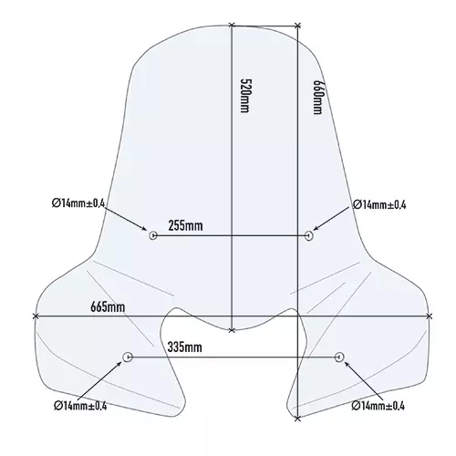 Moottoripyörän tuulisuoja Givi 52 x 66,5cm - Moottoripyörän tuulisuojat ja visiirit - 8019606111425 - 2