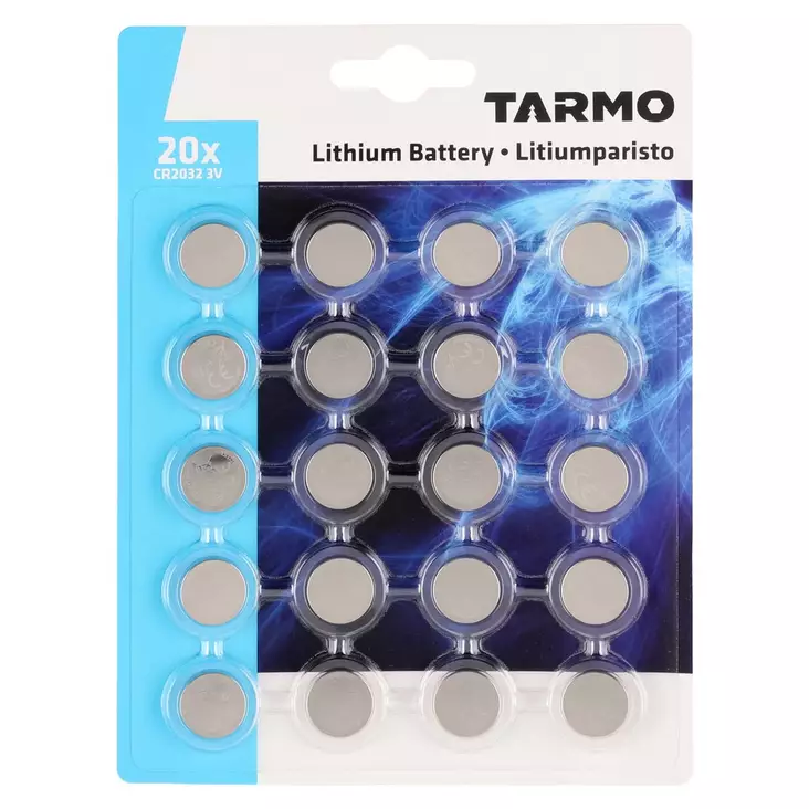 Tarmo cr2032 3 v litiumnappiparisto 20 kpl - Erikoisparistot ja nappiparistot - 6410416597775 - 1
