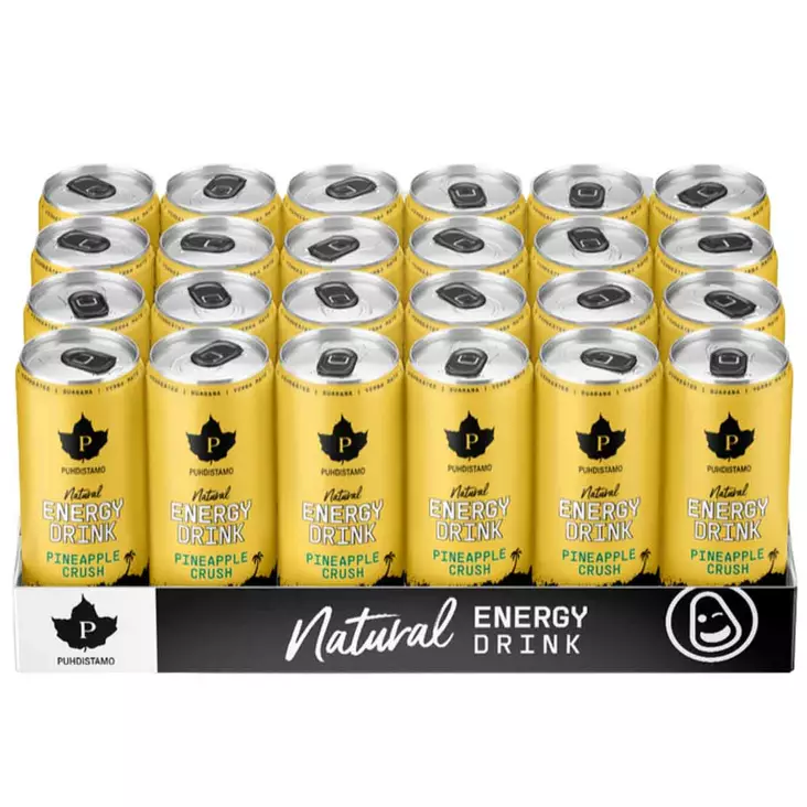 Puhdistamo strong energiajuoma pineapple crush tukkupakkaus - Energiajuomat - 6430028420155 - 1