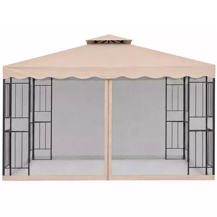 Paviljonki barcelona beige kattokangas ja hyönteisverkot - Paviljongit ja pergolat - 6438168105635 - 1