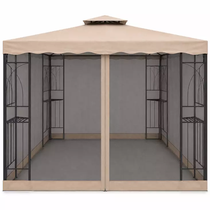Paviljonki barcelona varakatto beige hyönteisverkoilla - Paviljongit ja pergolat - 6438168105635 - 1