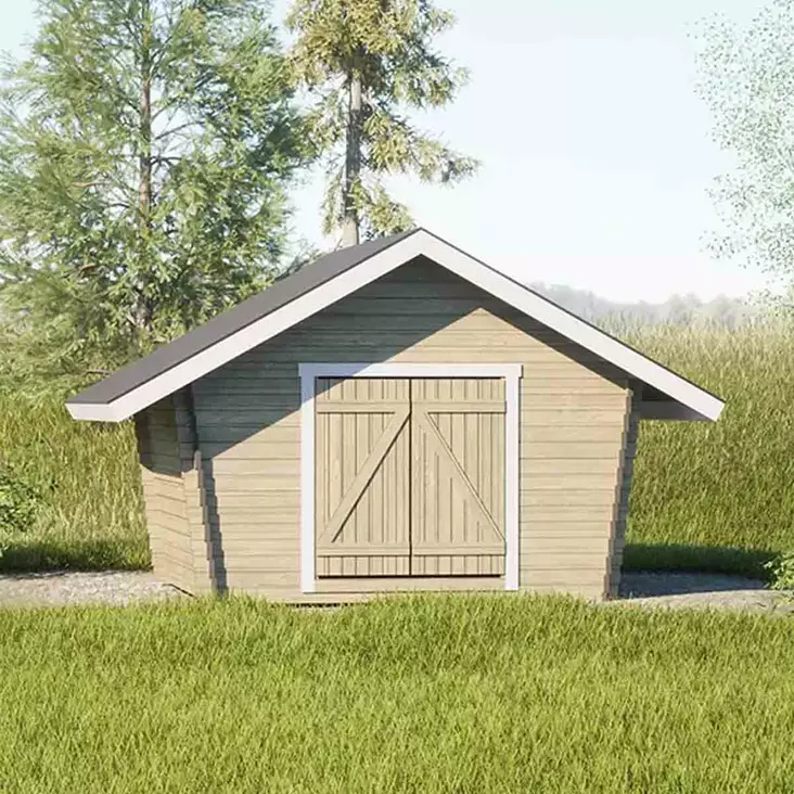Hirsilato u10 umpiseinä pihavarasto - LP Garden piharakennukset - 6424110251055 - 1