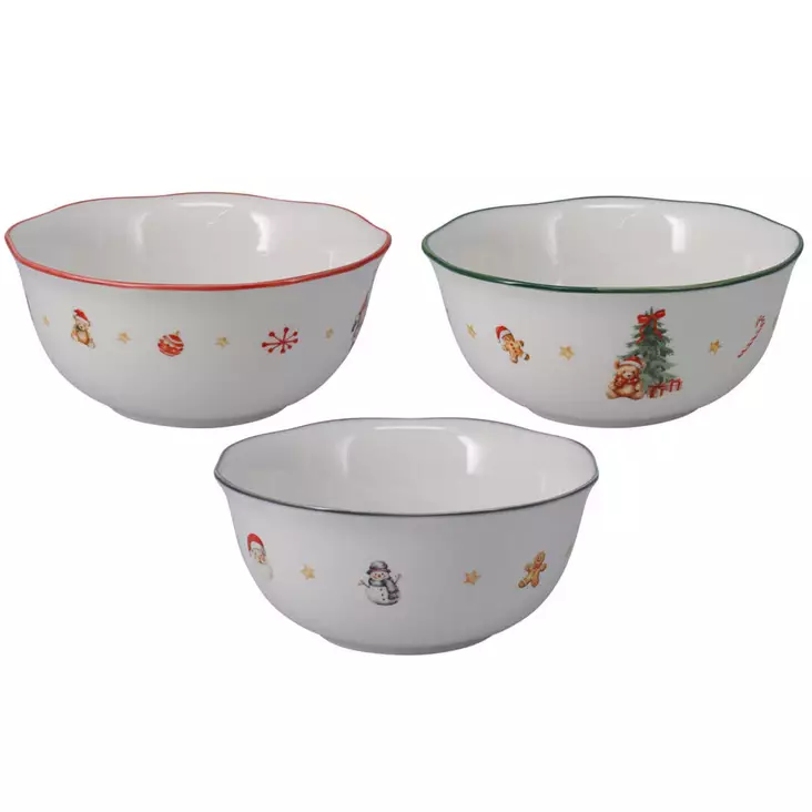 Joulukuviollinen posliinikulho 420 ml 14 cm - Jouluastiat - 8721461036835 - 1