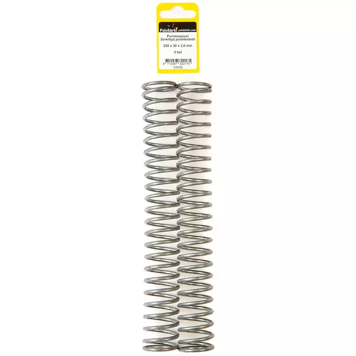 Puristusjousi 220x30x3,0mm 2kpl - Jouset ja jousilajitelmat - 8712067822175 - 1
