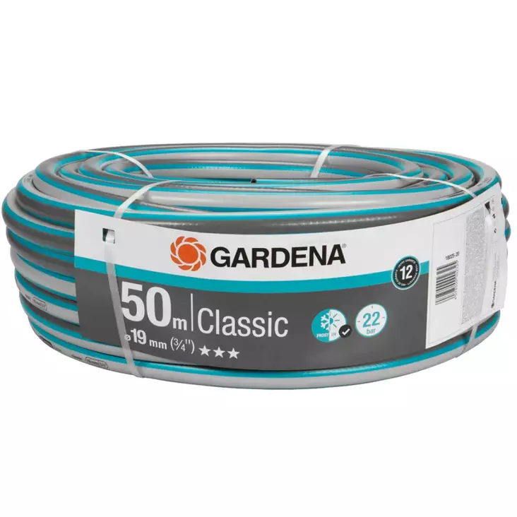 Gardena puutarhaletku 50m classic tuotepakkaus letku kerällä etiketit kiinni - Vesiletkut - 4078500002325 - 1