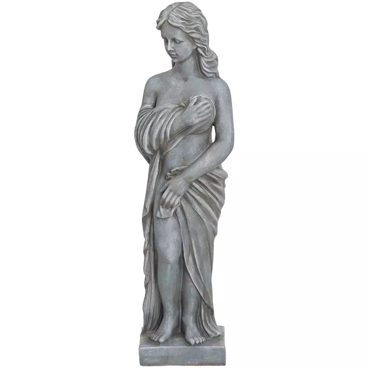 Puutarhapatsas lady 82 cm harmaa - Puutarhapatsaat - 6410416534275 - 1