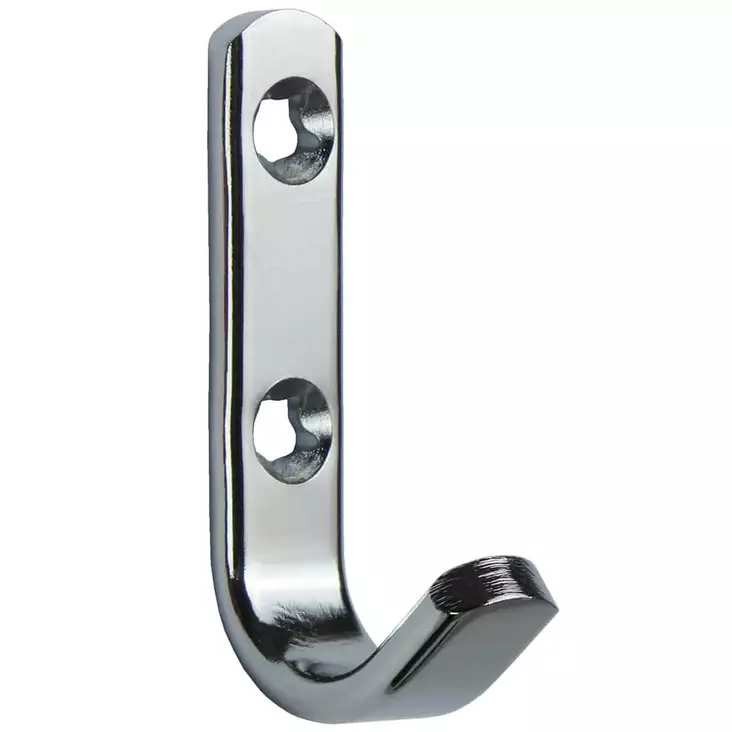 Vaatekoukku kromi ruuvikiinnitteinen - Vaatekoukut - 6414676011965 - 1