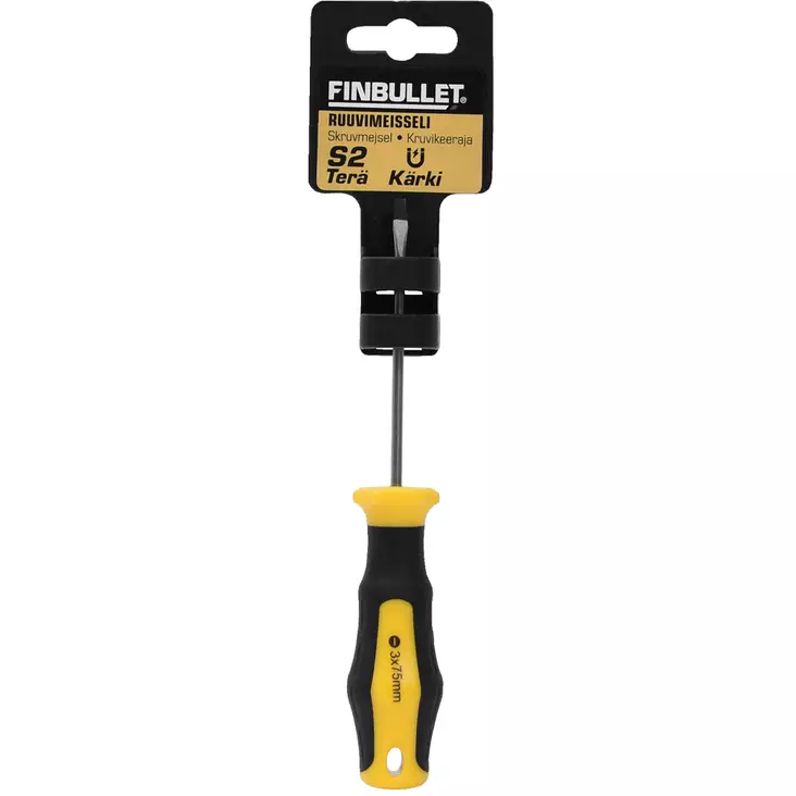 Finbullet ruuvimeisseli magneettikärjellä sl3 x 75mm - Ruuvimeisselit - 6438152040515 - 1