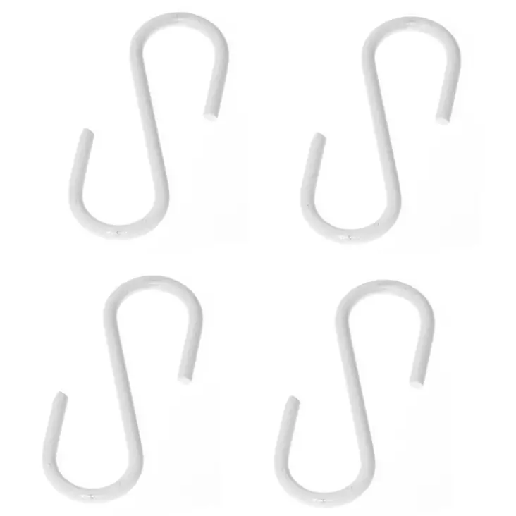 S-koukku valkoinen 4 kappaletta - S-koukut ja kannatinkoukut - 6410410181895 - 2