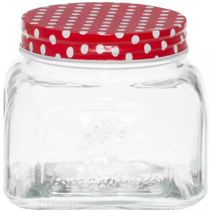 Lasipurkki neliö kierrekannella 700 ml - Säilöntäastiat - 6410416398655 - 1