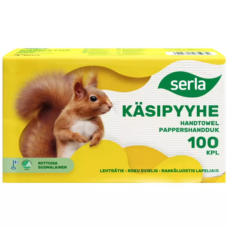 Serla käsipyyhet 100 kpl - WC-paperit ja talouspaperit - 6414301091645 - 1