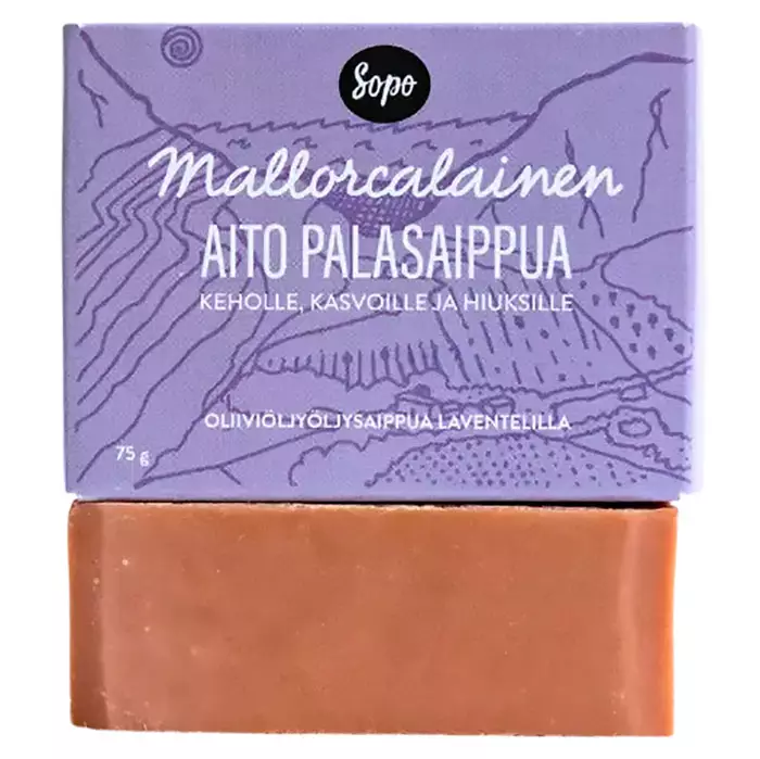 Sopo mallorcalainen palasaippua 75 g - Luonnonkosmetiikka - 6430070050195 - 1