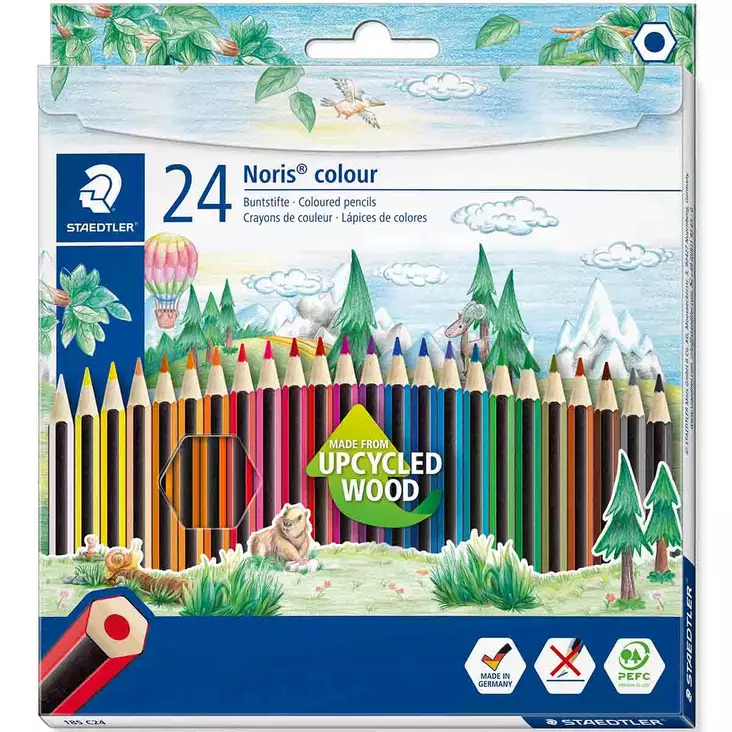 Staedtler noris club 24 puuvärikynää pakkauksessa - Tussit, kynät ja kynäharpit - 4007817009215 - 1