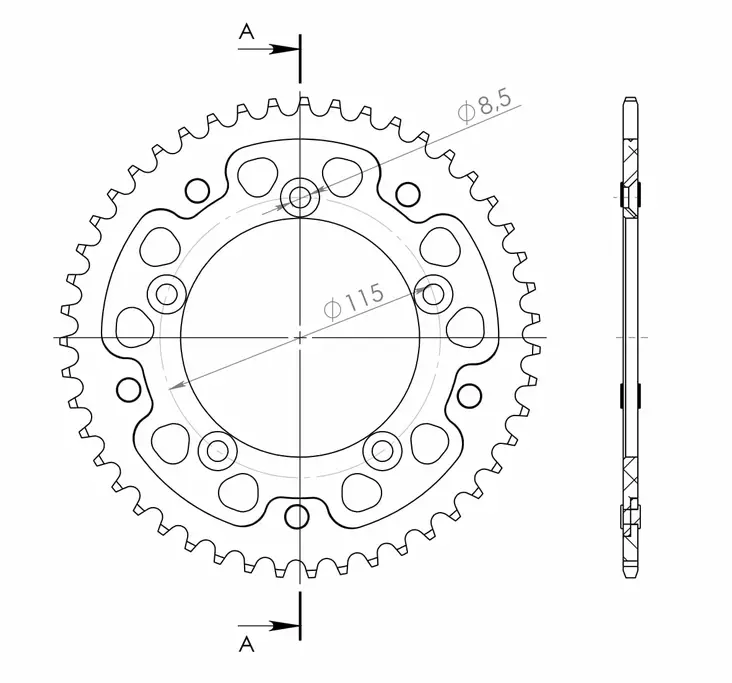 Takaratas KTM SX65 46Z Supersprox Stealth - Motocrossin ja enduron takahammasarattaat - 6438471310665 - 2