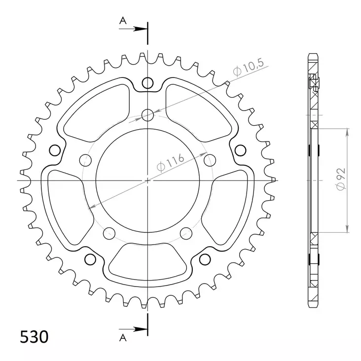 Takaratas Supersprox Stealth vihreä 50T - Motocrossin ja enduron takahammasarattaat - 8592165095585 - 2