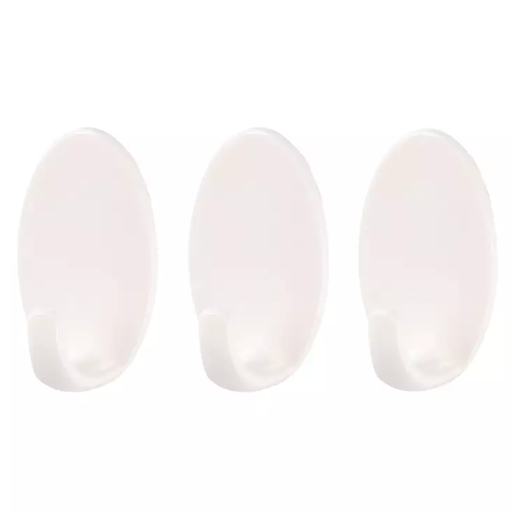 Tarmo tarrakoukku 3 x 8 cm valkoinen 3 kpl - Vaatekoukut - 6410413237605 - 1