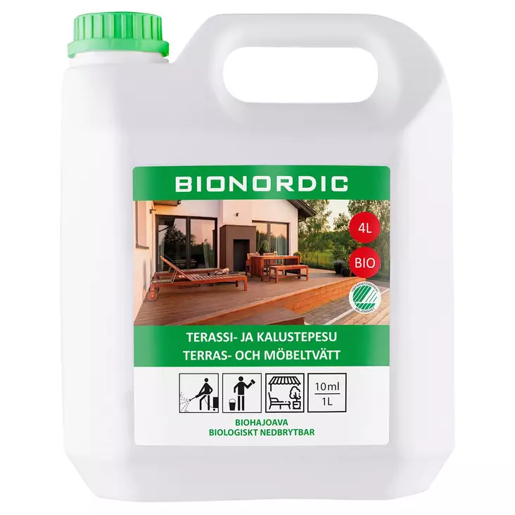 Terassi- ja kalustepesuaine 4L BioNordic - Katonpuhdistustyökalut - 4740020101795 - 1