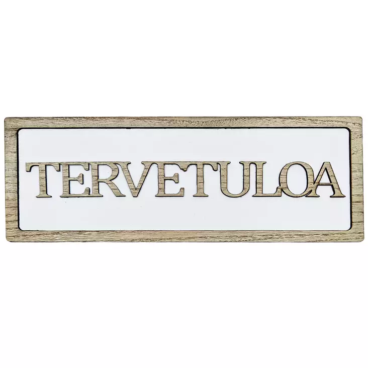 Tervetuloa kyltti puu - Koriste-esineet - 6416906716435 - 1