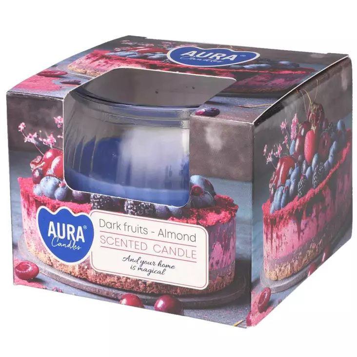 Tuoksukynttilä aura dark fruits almond - Tuoksukynttilät - 5906927052755 - 1