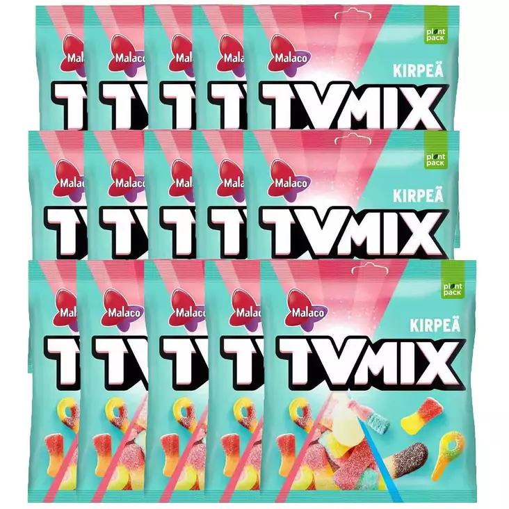 Tv mix kirpeä karkkipussi 15 kpl - Karkkipussit - 6420256910665 - 1