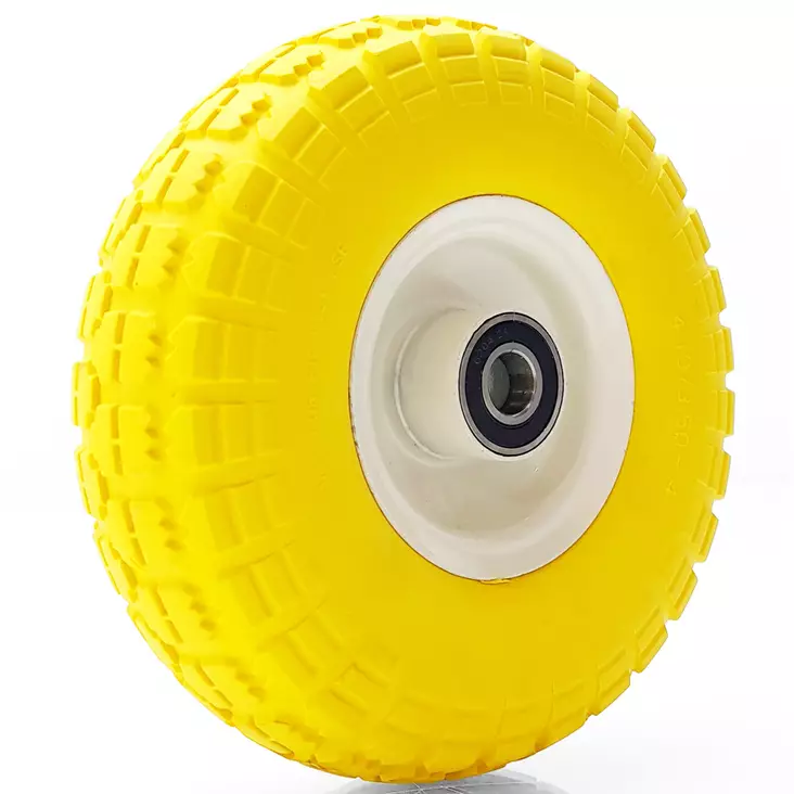 Keltainen umpikumipyörä kottikärryyn - Umpikumipyörät - 6430032154145 - 3