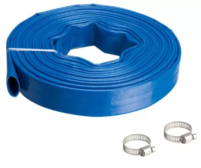 Uppopumpun poistoletku PVC 32mm 25m ja klemmarit - Vesipumpun imuletkut ja poistoletkut - 6438168103815 - 1