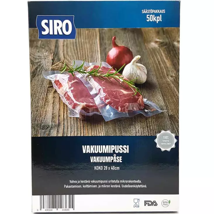 iso vakuumipussi jättipakkaus - Vakuumikoneet, vakuumipussit ja rullat - 6438168103655 - 1