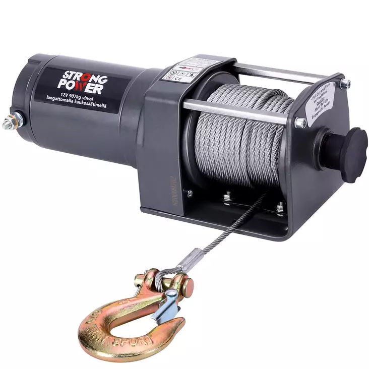 sähkövinssi strong power 12V mönkijään - Mönkijän vinssit - 6438014264615 - 1