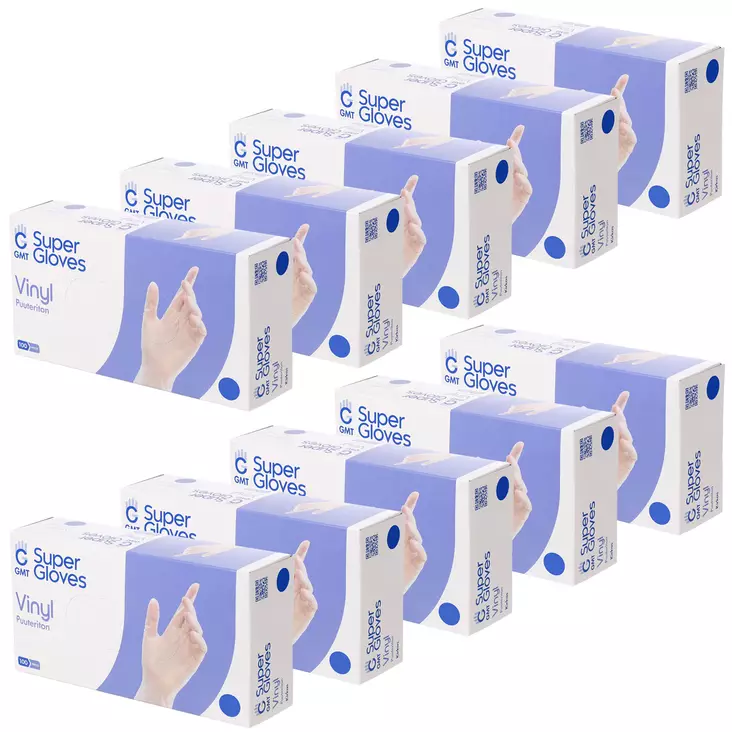 Vinyyli kertakäyttökäsineet tukkulaatikko - Siivouskäsineet ja muu siivoustarvike - 6438471030655 - 1