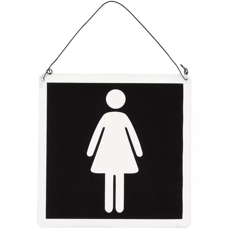 metallinen WC-kyltti naistenvessaan - Pientarvikkeet - 6410413309845 - 1