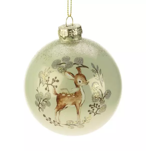 Joulukuusen lasipallo nostalginen bambi - Kuusenkoristeet - 6412740132875 - 1