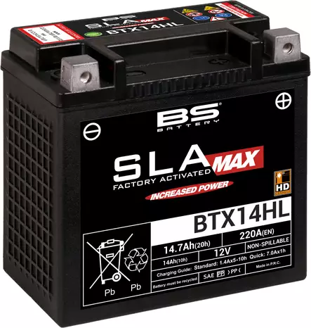 Akku BS Battery BTX14HL (FA) SLA MAX - Sealed & Activated - Pienkoneakut 10-30Ah - 3564093008826 - 2