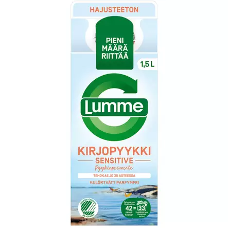 Lumme kirjopyykki hajusteeton sensitive - Pyykinpesuaineet - 7046110320136 - 1