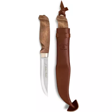 marttiini puukko kromijätkä ruskealla nahkatupella - Retkipuukot ja retkikirveet - 6416885076506 - 1