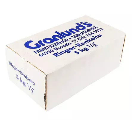 Renkaita 0,5 tuumaa 5kg - Aitaverkon kiinnitystarvikkeet - 6430063460246 - 1