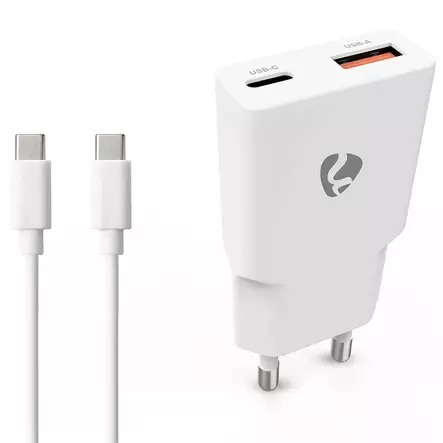 Nedis 30 w gan seinälaturi usb c ja usb a porteilla - Puhelimen laturit - 5412810471546 - 1