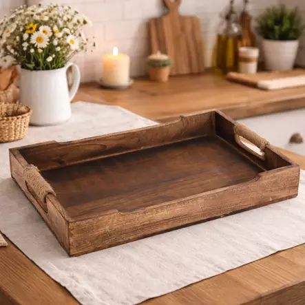 Mangopuu tarjotin kahvoilla - Tarjoilukulhot ja tarjoiluastiat - 8719202348156 - 3