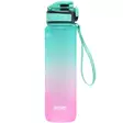 Turkoosi 1l juomapullo pinkki iso vesipullo kantohihnalla waterbottle - Juomapullot ja urheilukassit - 6410416240206 - 1