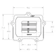 Läppäventtiili v force reed valve v307a mittakuva - Crossin ja mopon moottorin tiivisteet - 6438471316216 - 2