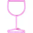 Led neonvalo viinilasi pinkki - Valokoristeet - 6410416480756 - 1
