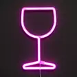 Led neonvalo seinälle pinkki viinilasi - Valokoristeet - 6410416480756 - 2