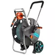 Gardena cleverroll l easy letkuvaunu etunäkymä, alumiiniaisa ja tukijalka näkyvissä - Vesiletkukelat ja letkutelineet - 4078500032926 - 1
