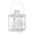 Valkoinen lyhty 16 cm talveen - Lyhdyt - 6410413329836 - 1