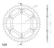 Takaratas Supersprox 49T Kulta - Motocrossin ja enduron takahammasarattaat - 6438471310726 - 3